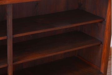 アンティーク家具　アンティーク　古い木製の脚付きオープンラック収納棚(飾り棚・本棚)