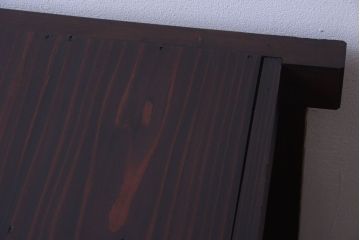 アンティーク家具　古民具・骨董　横桟引き戸の小さな三尺水屋箪笥サイドボード(テレビボード)