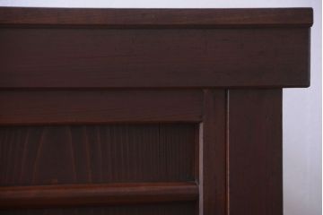 アンティーク家具　古民具・骨董　横桟引き戸の小さな三尺水屋箪笥サイドボード(テレビボード)