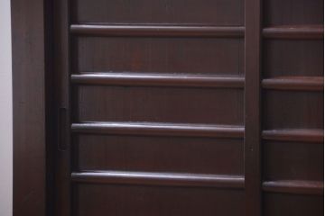アンティーク家具　古民具・骨董　横桟引き戸の小さな三尺水屋箪笥サイドボード(テレビボード)