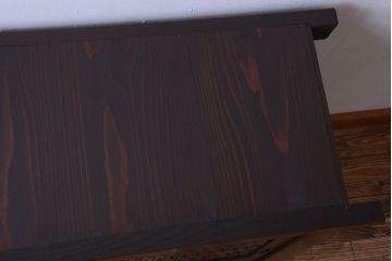 アンティーク家具　古民具・骨董　4杯引き出し付き!縦桟引き戸の水屋箪笥サイドボード(テレビボード)