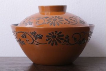 アンティーク雑貨　大正四年　蒔絵の美しい木製お椀10客(漆器)
