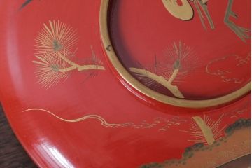 アンティーク雑貨　大正〜昭和初期　金蒔絵菓子鉢2点(漆器)