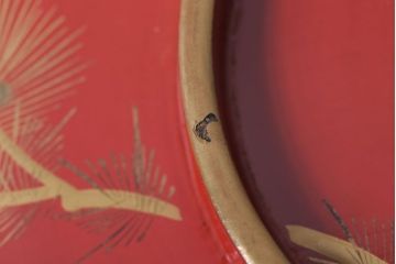 アンティーク雑貨　大正〜昭和初期　金蒔絵菓子鉢2点(漆器)