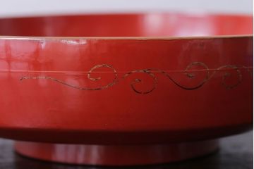 アンティーク雑貨　大正〜昭和初期　金蒔絵菓子鉢2点(漆器)