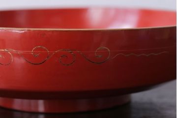 アンティーク雑貨　大正〜昭和初期　金蒔絵菓子鉢2点(漆器)