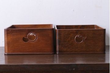 アンティーク雑貨　古民具・骨董　桑材製　煙草盆・火入付(茶道具)