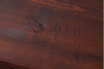 アンティーク家具　アンティーク　気泡ガラス引き戸の鉄脚ローボード