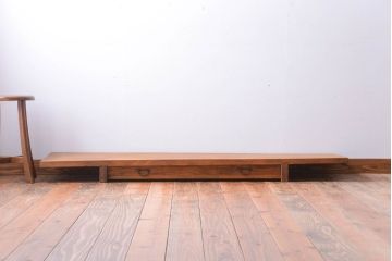 アンティーク家具　ジャンク品　引き出し付き!古い木味のアンティーク裁ち板