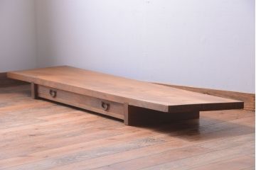 アンティーク家具　ジャンク品　引き出し付き!古い木味のアンティーク裁ち板