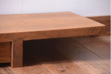 アンティーク家具　ジャンク品　引き出し付き!古い木味のアンティーク裁ち板