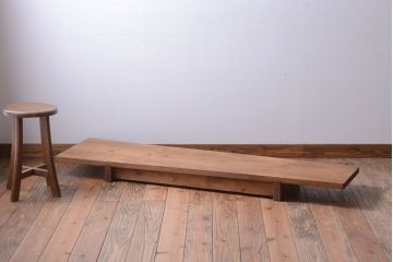 アンティーク家具　ジャンク品　引き出し付き!古い木味のアンティーク裁ち板