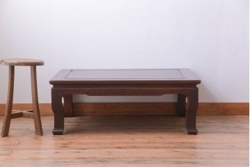 アンティーク家具　和製アンティーク　総欅材の重厚な座卓(センターテーブル)