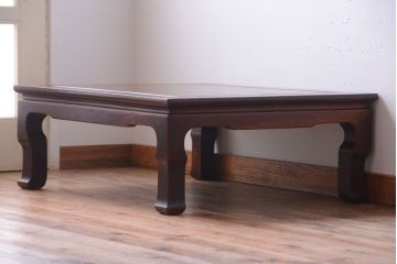 アンティーク家具　和製アンティーク　総欅材の重厚な座卓(センターテーブル)