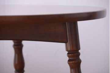 ヴィンテージ家具　和製アンティーク　ビンテージキツツキマーク!上品なラウンドダイニングテーブル