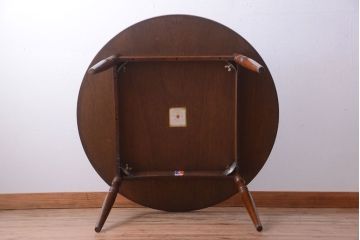 ヴィンテージ家具　和製アンティーク　ビンテージキツツキマーク!上品なラウンドダイニングテーブル
