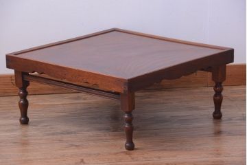 アンティーク家具　古民具・骨董　総欅材!上質なアンティークちゃぶ台(座卓・センターテーブル)
