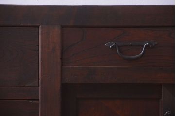 アンティーク家具　古民具・骨董　大きな収納箪笥サイドボード(水屋箪笥)