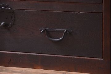 アンティーク家具　古民具・骨董　大きな収納箪笥サイドボード(水屋箪笥)