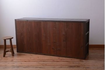 アンティーク家具　古民具・骨董　大きな収納箪笥サイドボード(水屋箪笥)
