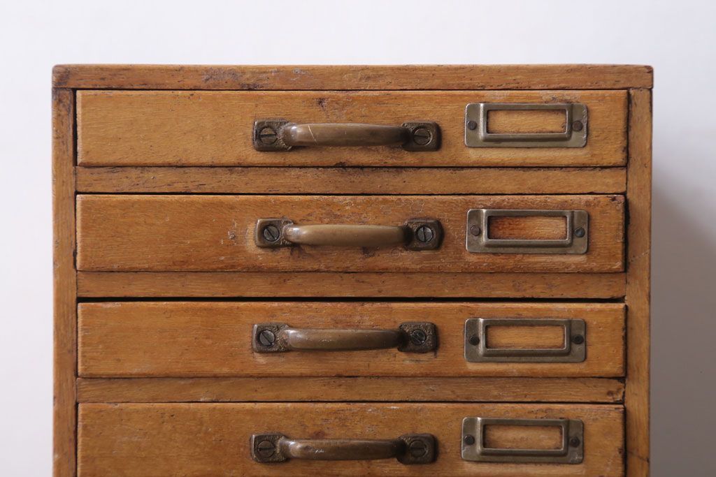 レトロ家具　昭和レトロ　ネームプレート付き!小物収納に便利なアンティーク小引き出し