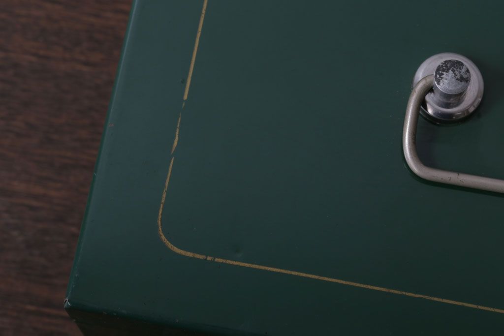 アンティーク雑貨　昭和レトロ　TOHO　内田洋行　ビンテージ手提げ金庫(CASH BOX)