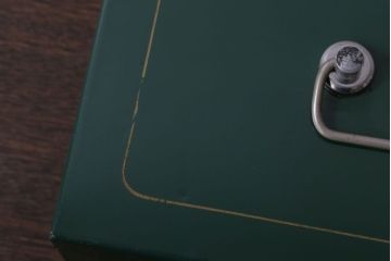 アンティーク雑貨　昭和レトロ　TOHO　内田洋行　ビンテージ手提げ金庫(CASH BOX)