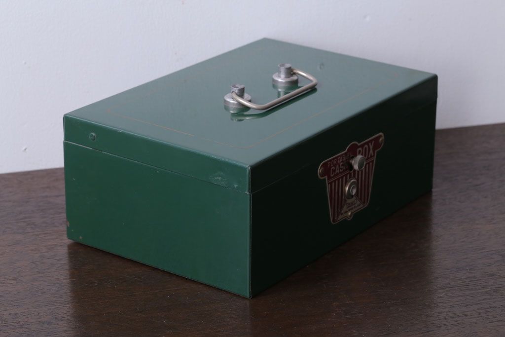 アンティーク雑貨　昭和レトロ　TOHO　内田洋行　ビンテージ手提げ金庫(CASH BOX)