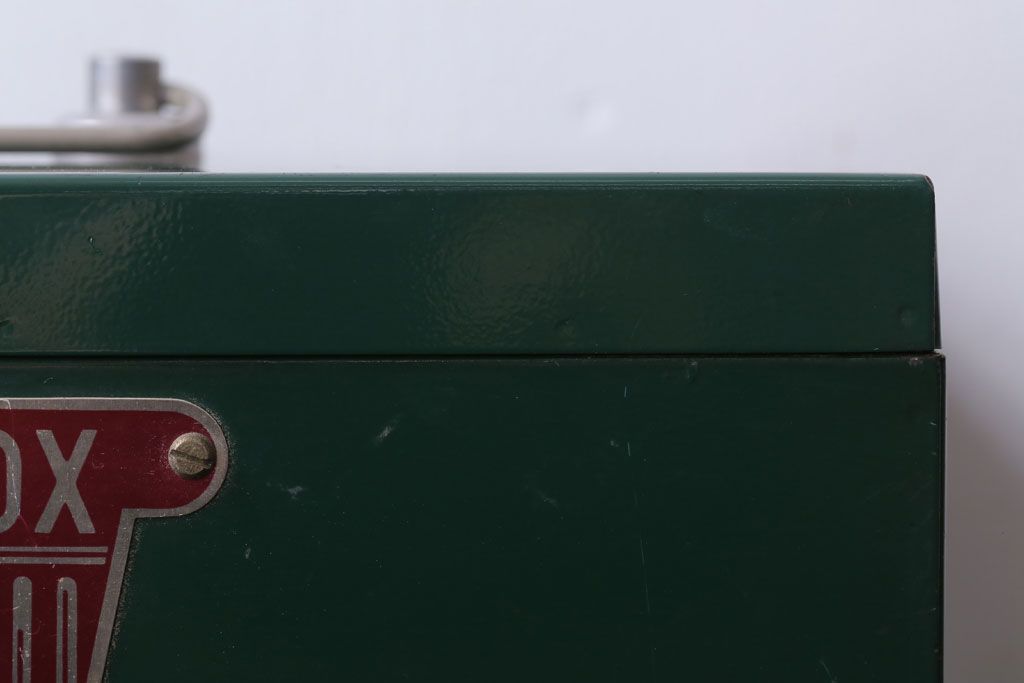 アンティーク雑貨　昭和レトロ　TOHO　内田洋行　ビンテージ手提げ金庫(CASH BOX)