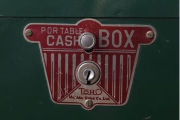 アンティーク雑貨　昭和レトロ　TOHO　内田洋行　ビンテージ手提げ金庫(CASH BOX)