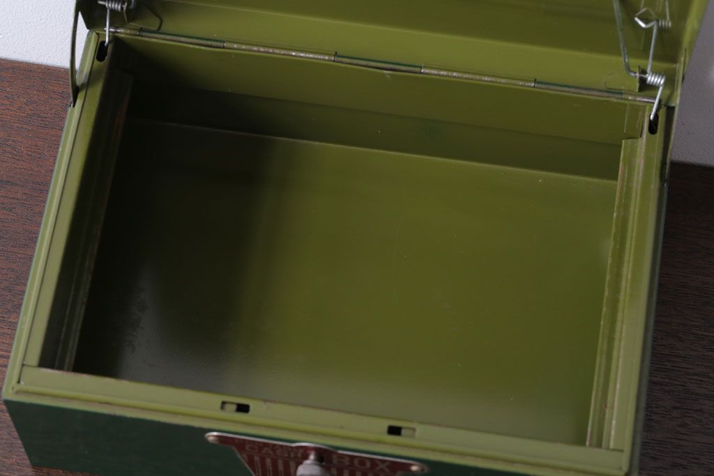 アンティーク雑貨　昭和レトロ　TOHO　内田洋行　ビンテージ手提げ金庫(CASH BOX)