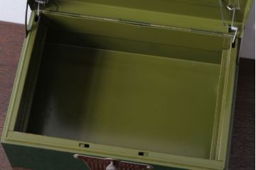 アンティーク雑貨　昭和レトロ　TOHO　内田洋行　ビンテージ手提げ金庫(CASH BOX)