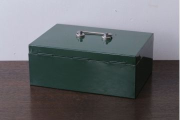 アンティーク雑貨　昭和レトロ　TOHO　内田洋行　ビンテージ手提げ金庫(CASH BOX)