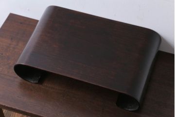 アンティーク家具　古民具・骨董　シンプルデザインの古い唐木材製巻き花台