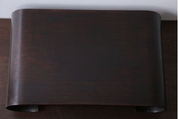 アンティーク家具　古民具・骨董　シンプルデザインの古い唐木材製巻き花台