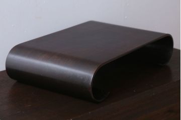 アンティーク家具　古民具・骨董　シンプルデザインの古い唐木材製巻き花台