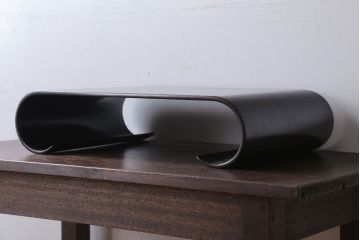 アンティーク家具　古民具・骨董　シンプルデザインの古い唐木材製巻き花台