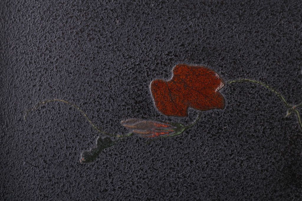 アンティーク雑貨　古民具・骨董　明治期　石目塗蒔絵膳9客