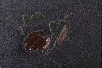 アンティーク雑貨　古民具・骨董　明治期　石目塗蒔絵膳9客