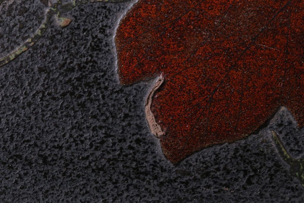 アンティーク雑貨　古民具・骨董　明治期　石目塗蒔絵膳9客