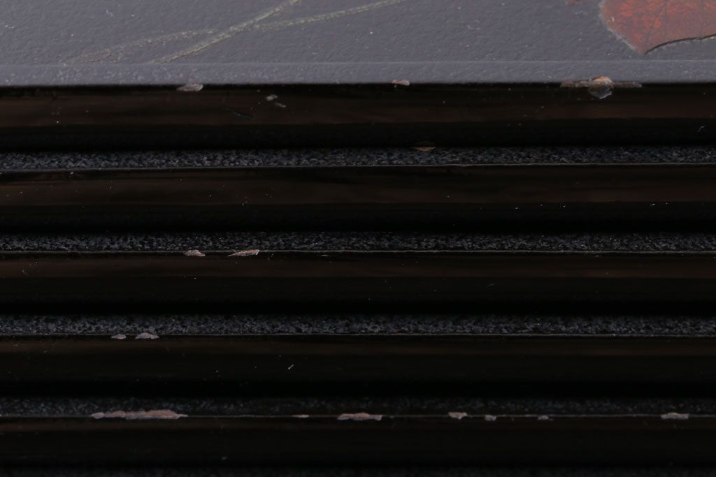 アンティーク雑貨　古民具・骨董　明治期　石目塗蒔絵膳9客