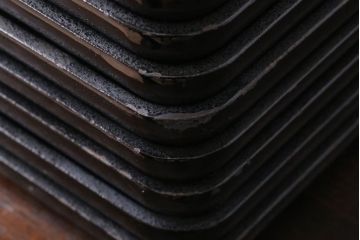 アンティーク雑貨　古民具・骨董　明治期　石目塗蒔絵膳9客