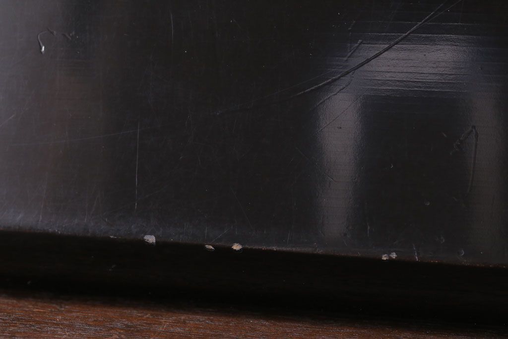 アンティーク雑貨　古民具・骨董　明治期　石目塗蒔絵膳9客