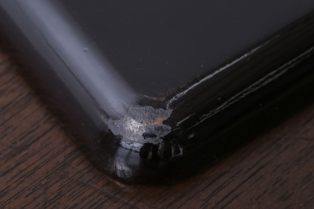 アンティーク雑貨　古民具・骨董　明治期　石目塗蒔絵膳9客