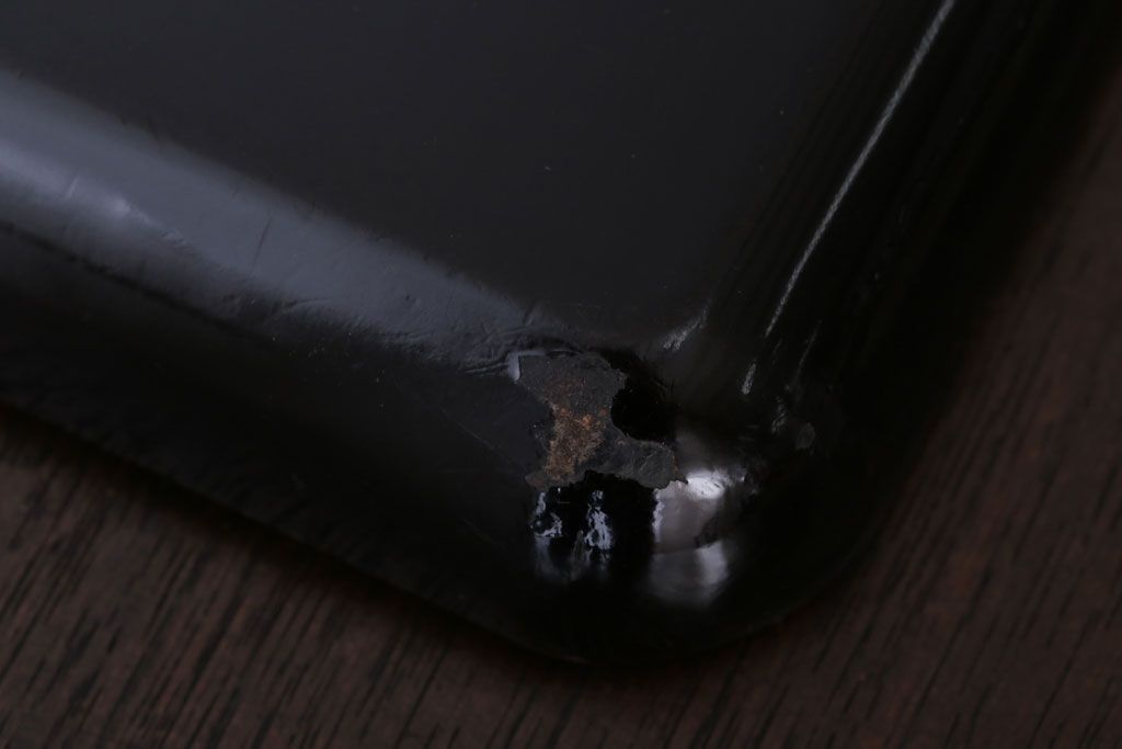 アンティーク雑貨　古民具・骨董　明治期　石目塗蒔絵膳9客