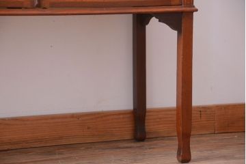 アンティーク家具　イギリスアンティーク　象嵌ステンドガラスケース