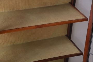 アンティーク家具　イギリスアンティーク　象嵌ステンドガラスケース