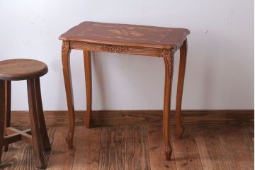 中古　イタリア製 高級感あふれるサイドテーブル