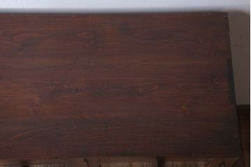 アンティーク家具　和製アンティーク　気泡ガラス入り!古い木製のブックケース(本箱)