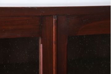 アンティーク家具　和製アンティーク　気泡ガラス入り!古い木製のブックケース(本箱)